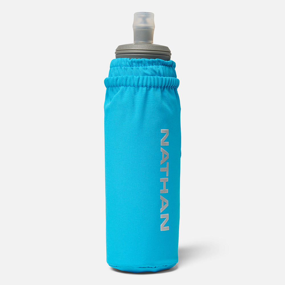 Nathan Pinnacle Soft Flask Handheld 14oz - Electric Blue/Reflective Silver