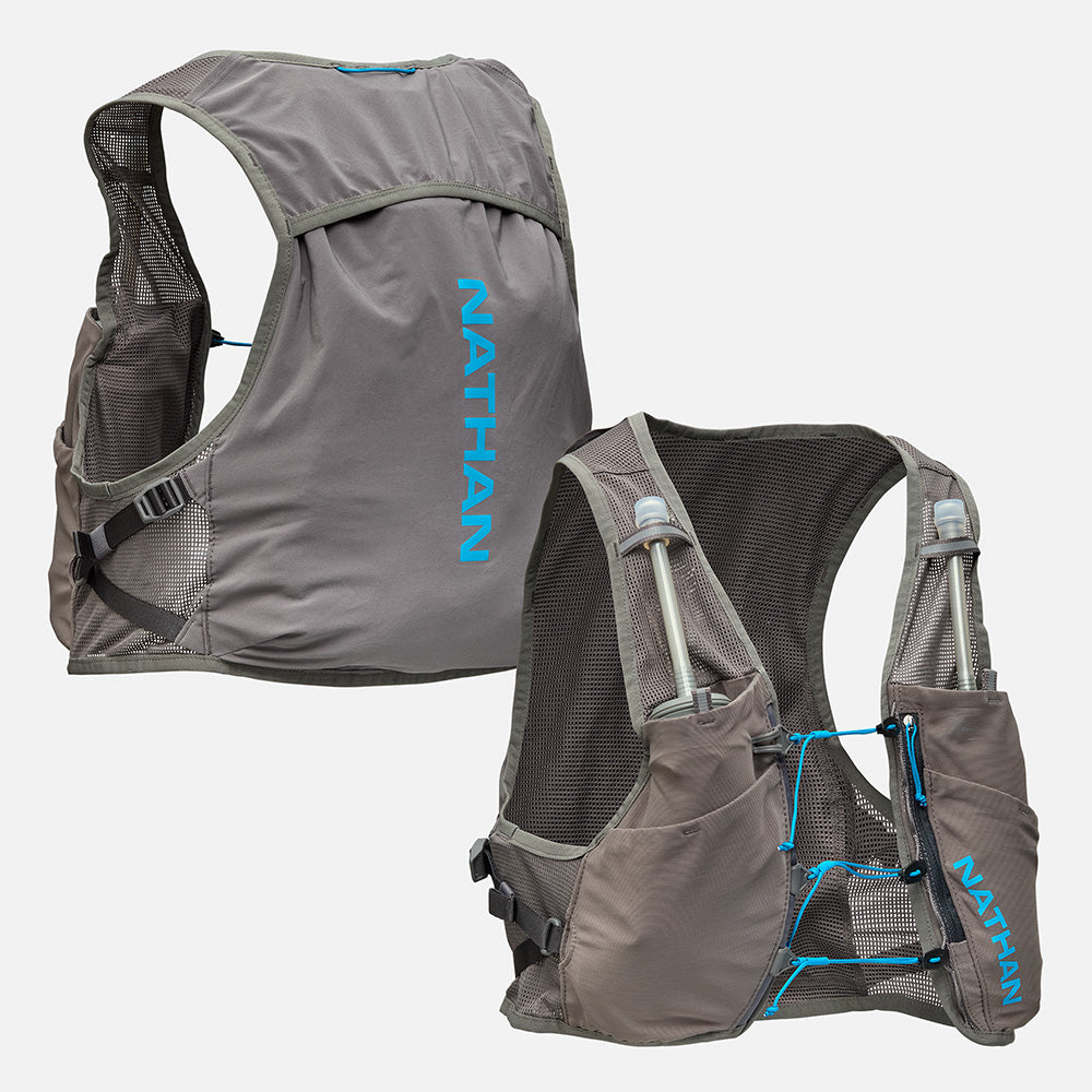 Nathan Pinnacle Breeze 4 Liter Hydration Race Vest - Charcoal/Electric Blue