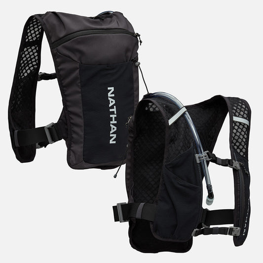 Nathan QuickStart 3.0 4 Liter Hydration Pack - Black/Reflective Silver