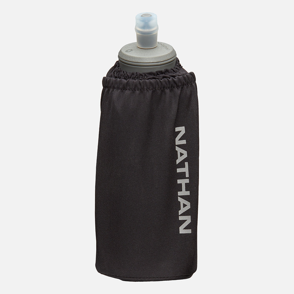 Nathan Pinnacle Soft Flask Insulated Handheld 18oz - Black/Reflective Silver