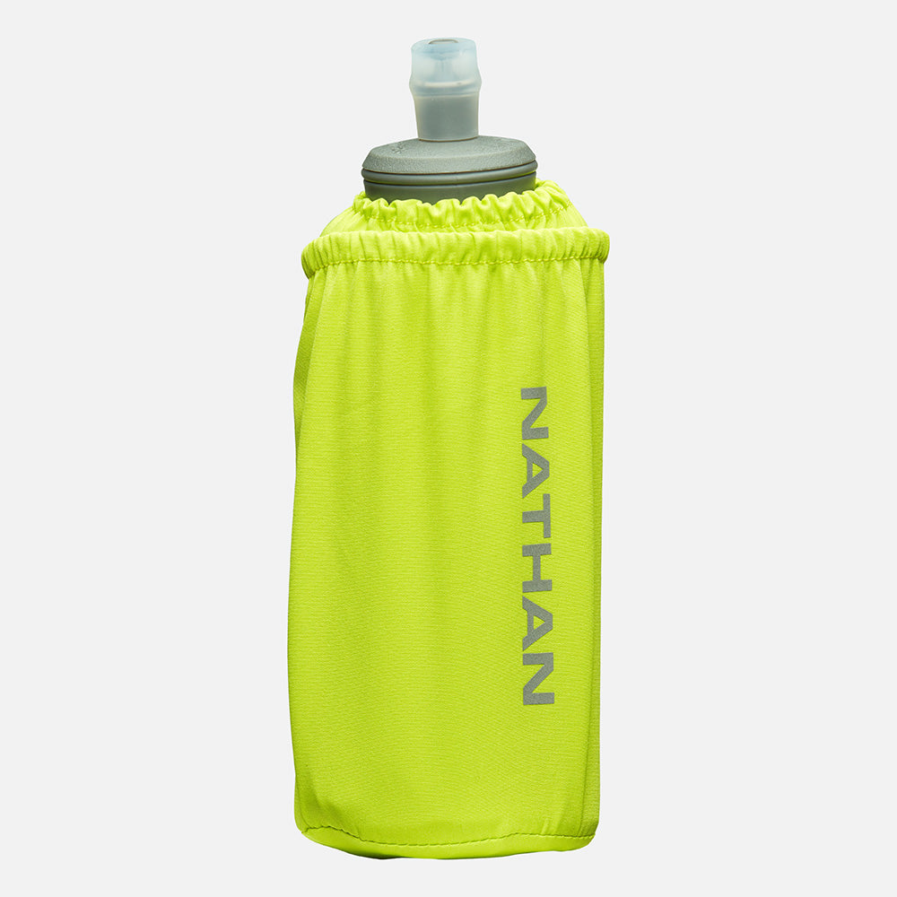 Nathan Pinnacle Soft Flask Insulated Handheld 18oz - Finish Lime/Reflective Silver