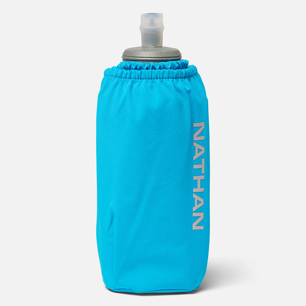 Nathan Pinnacle Soft Flask Insulated Handheld 18oz - Electric Blue/Reflective Silver