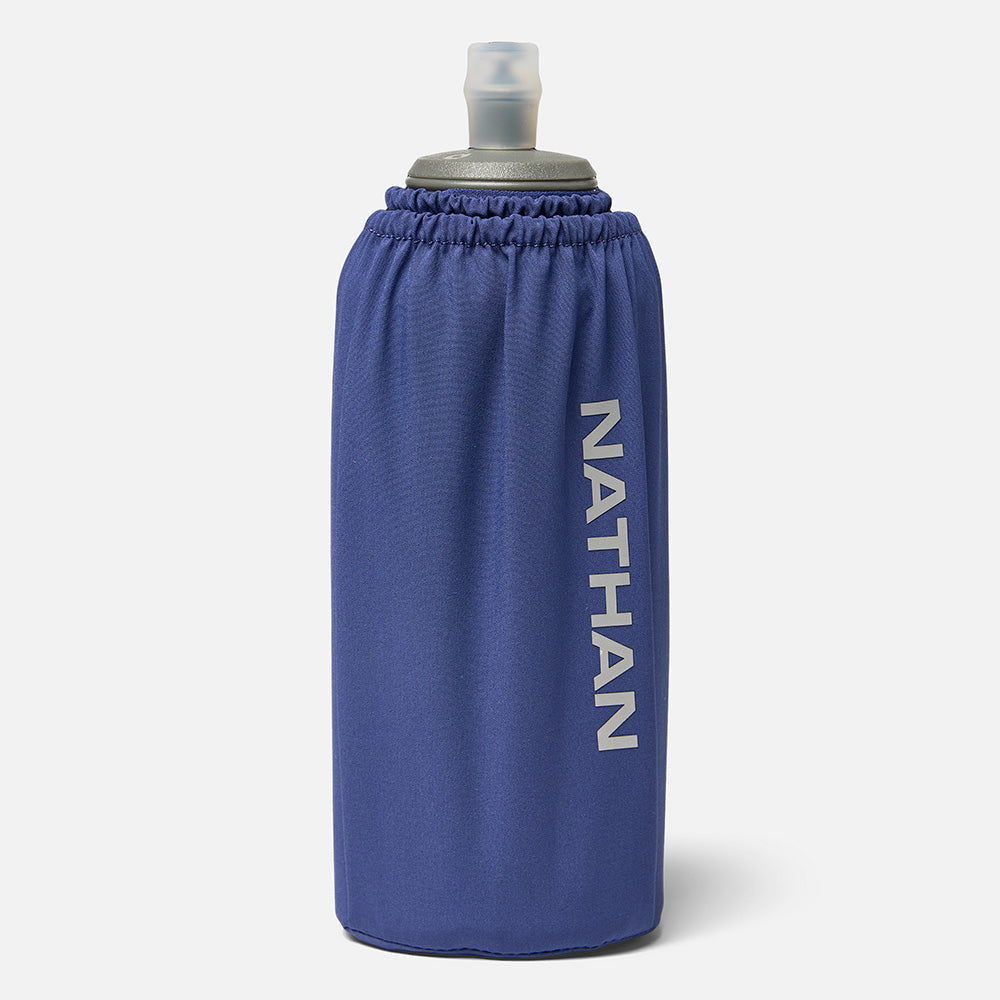 Nathan Pinnacle Soft Flask Insulated Handheld 18oz - Indigo/Reflective Silver