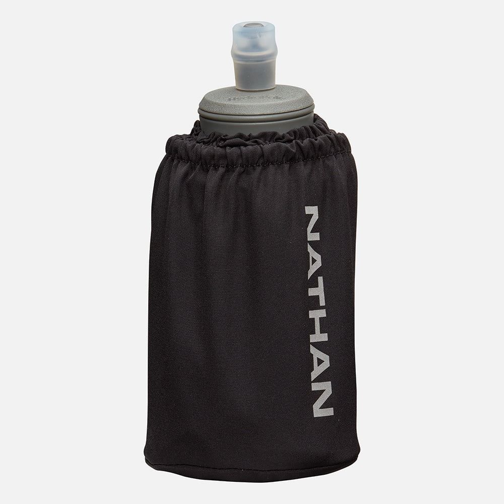 Nathan Pinnacle Soft Flask Handheld 18oz - Black/Reflective Silver