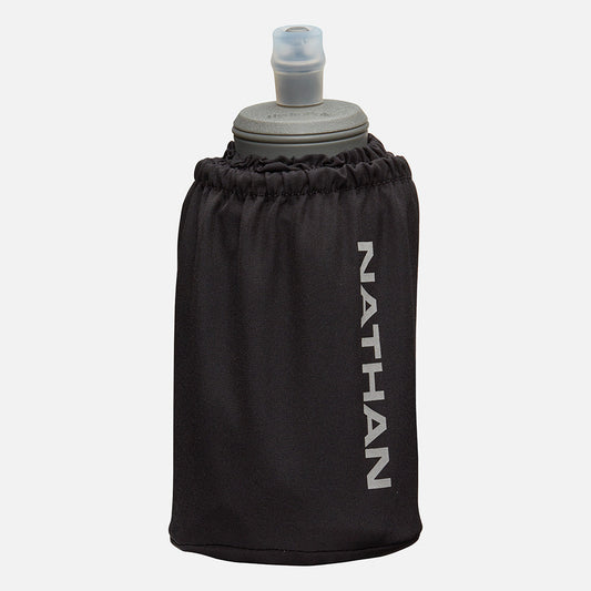 Nathan Pinnacle Soft Flask Handheld 18oz - Black/Reflective Silver