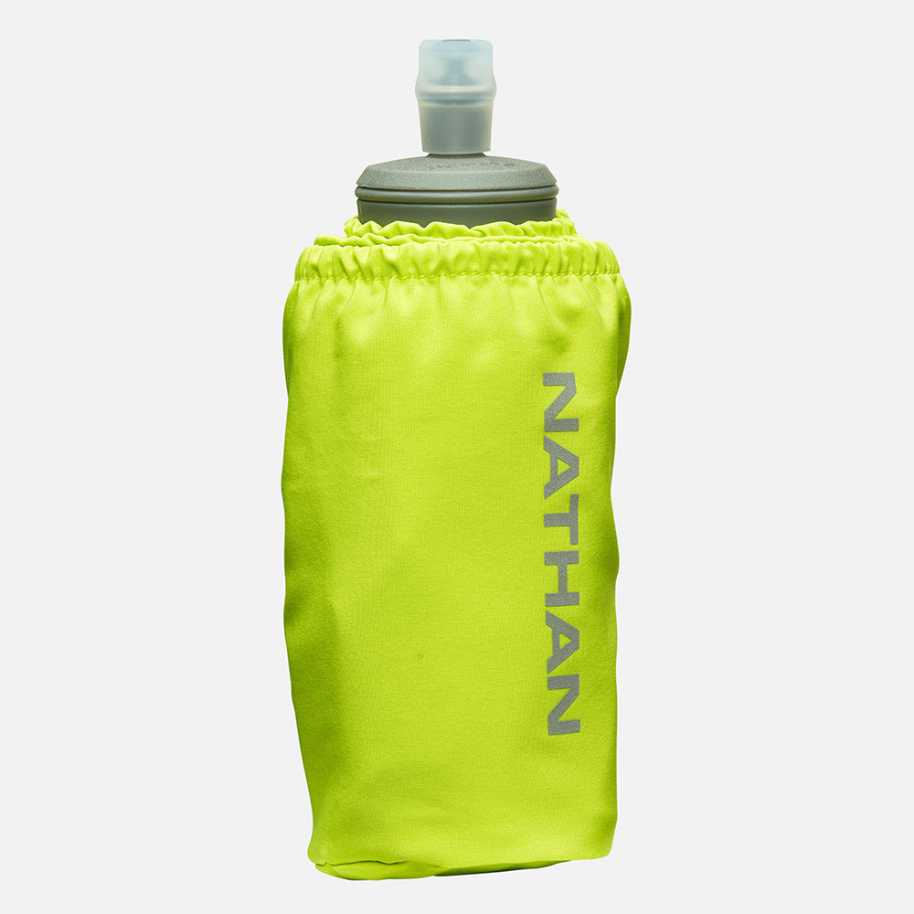 Nathan Pinnacle Soft Flask Handheld 18oz - Finish Lime/Reflective Silver