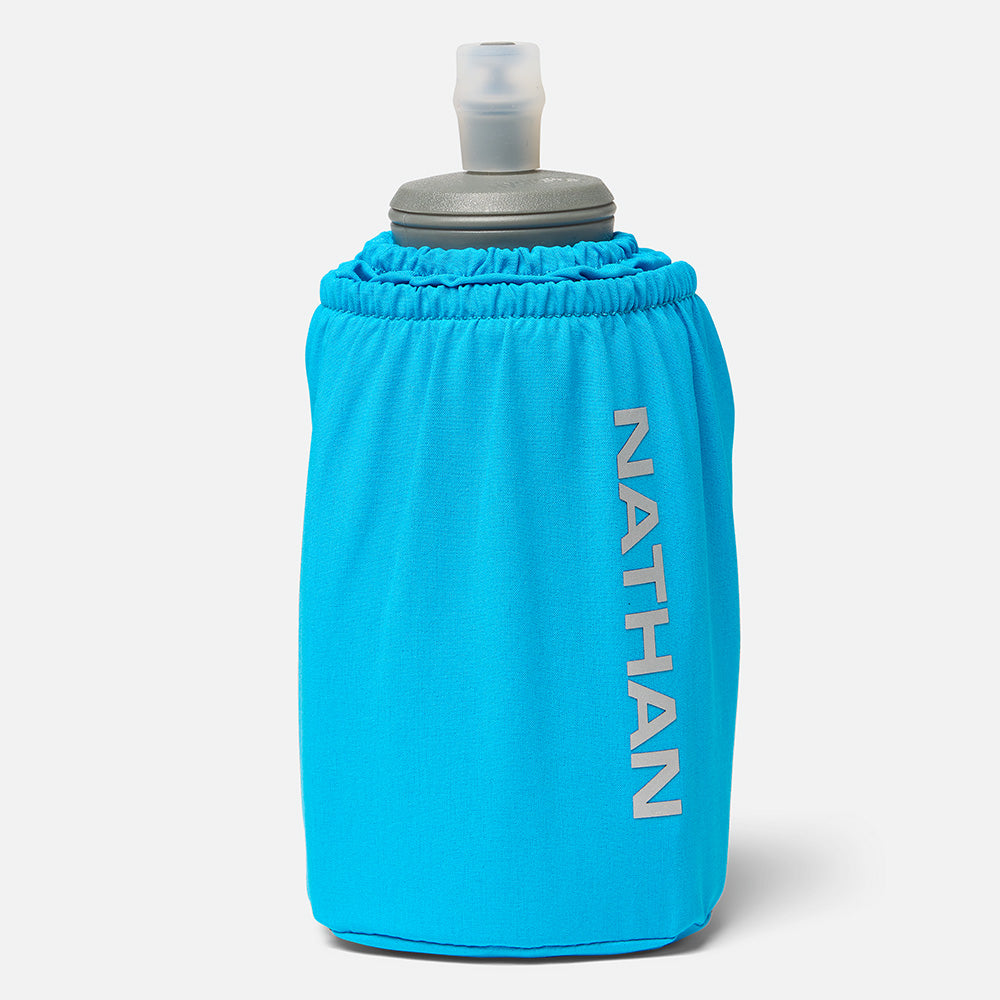 Nathan Pinnacle Soft Flask Handheld 18oz - Electric Blue/Reflective Silver