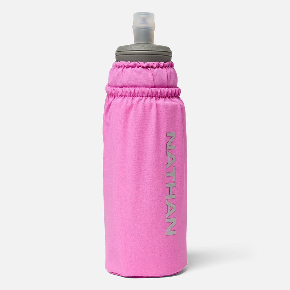 Nathan Pinnacle Soft Flask Handheld 14oz - Fuchsia/Reflective Silver