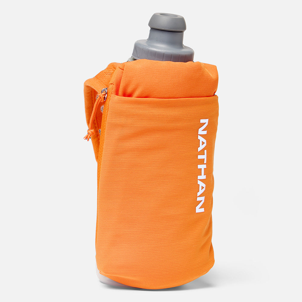 Nathan SpeedDraw 2 Insulated Flask 12oz - Orange Blaze/Reflective Silver