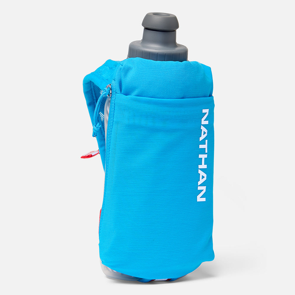 Nathan SpeedDraw 2 Insulated Flask 12oz - Electric Blue/Reflective Silver