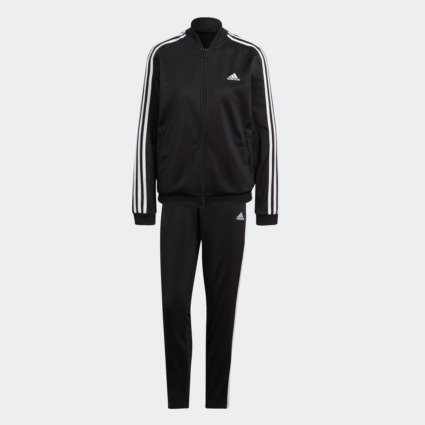 Adidas Women's Essentials 3-Stripes Track Suit - Black / White
