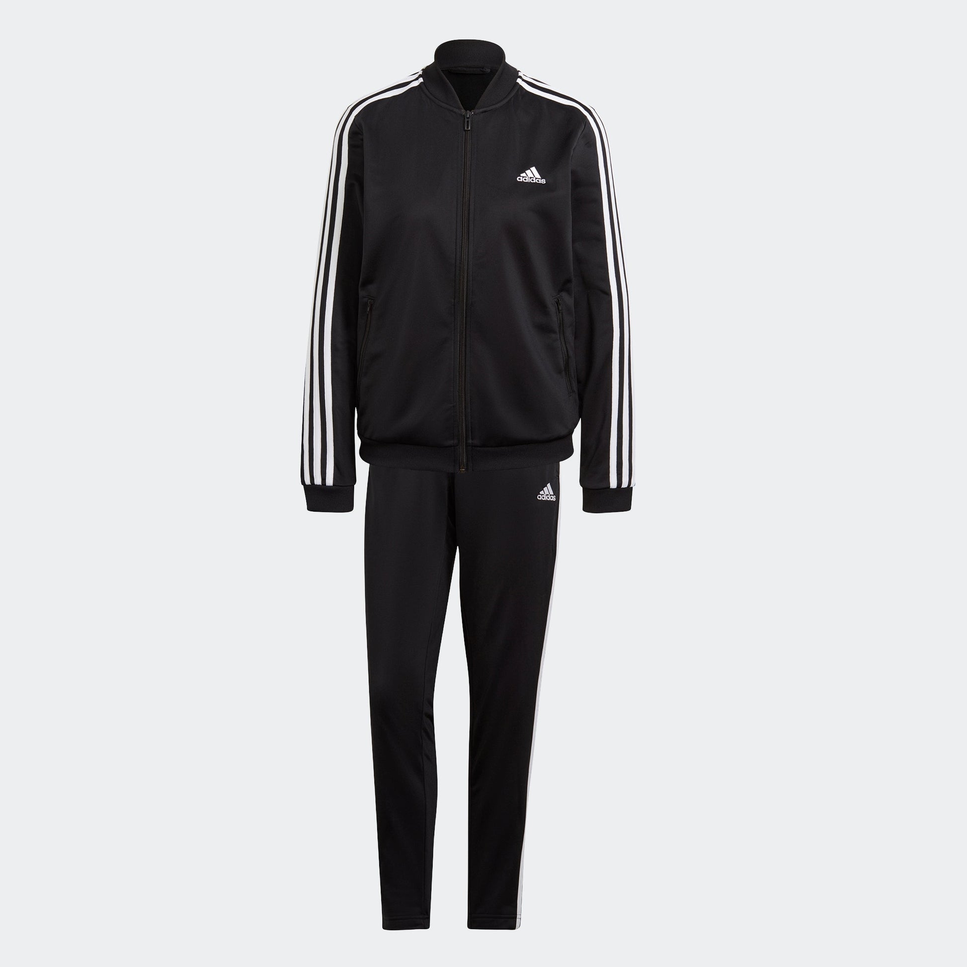 Adidas Women's Essentials 3-Stripes Track Suit - Black / White