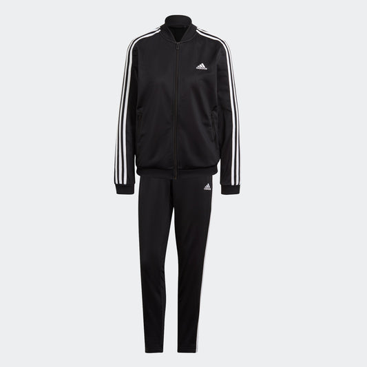 Adidas Women's Essentials 3-Stripes Track Suit - Black / White